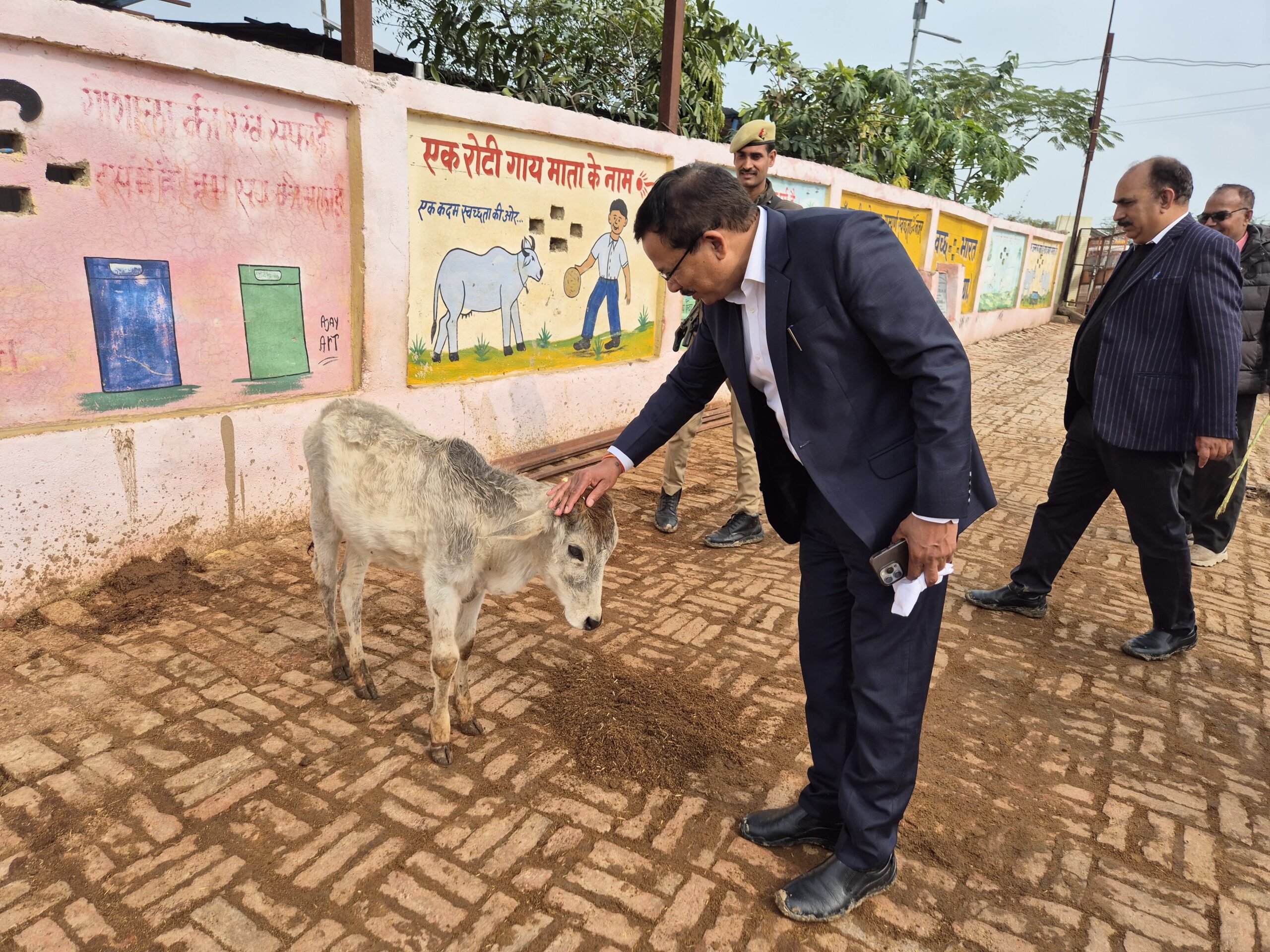 बारिश के बाद गौशालाओं का औचक निरीक्षण: Dm jalaun ने पैदल चलकर परखी व्यवस्थाएं