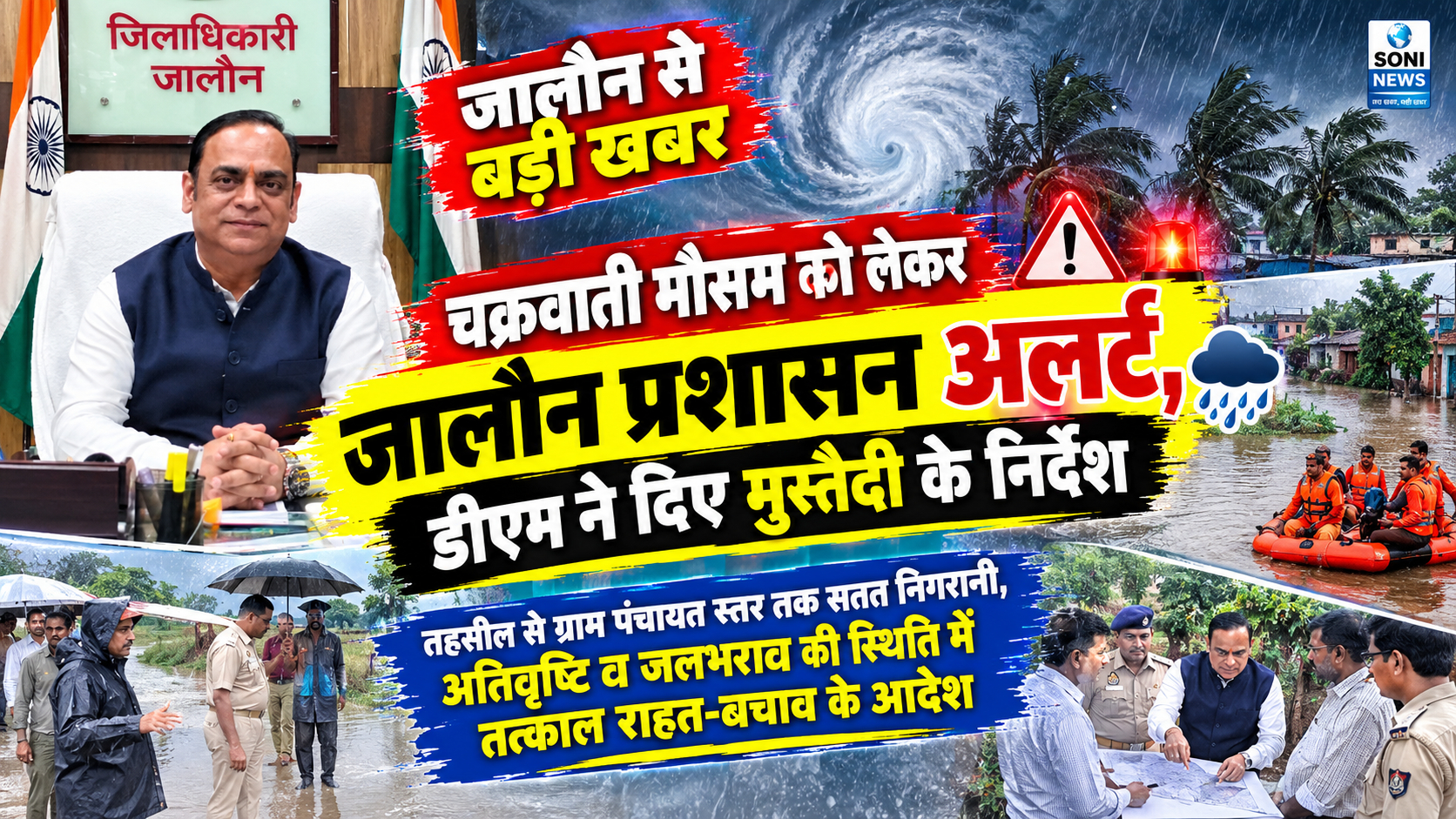 चक्रवाती मौसम को लेकर जालौन प्रशासन अलर्ट, डीएम ने दिए मुस्तैदी के निर्देश